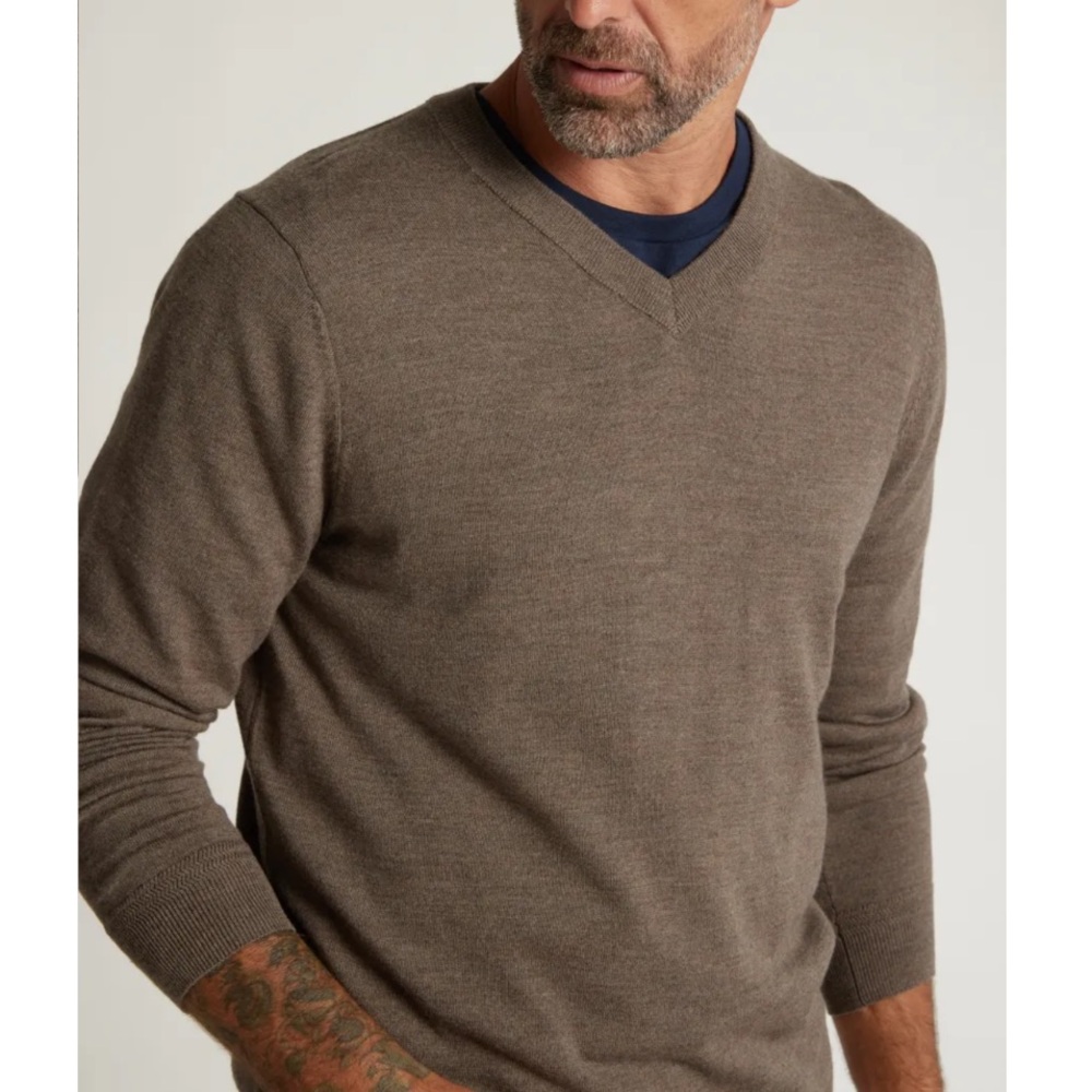 BARKERS' Skyland ZQrx Merino Vee Sweater. 100% Merino Wool, New Zealand Brand.